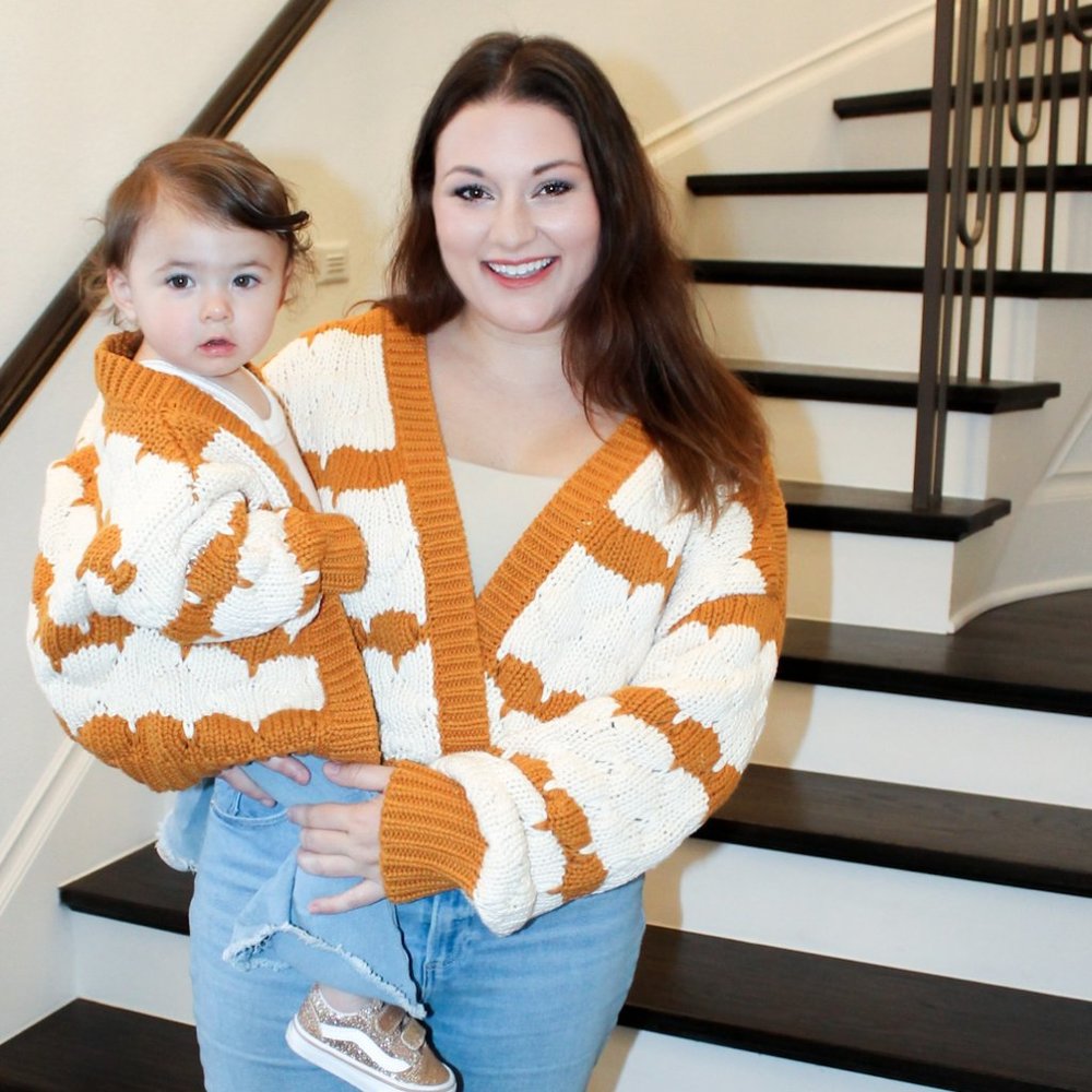 THE ELEANOR BUBBLE KNIT MOMMY & ME CARDIGAN (KID LISTING)
